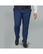 Pantalon de costume Marzotto marine : grande taille du 52 au 64