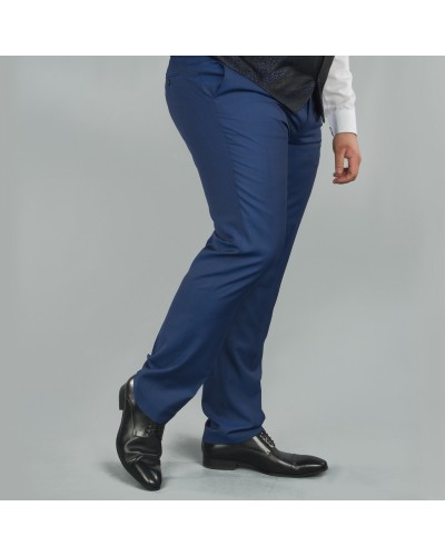 Pantalon de costume Marzotto marine : grande taille du 52 au 64