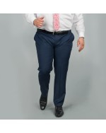 Pantalon de costume bleu: grande taille du 50 au 74