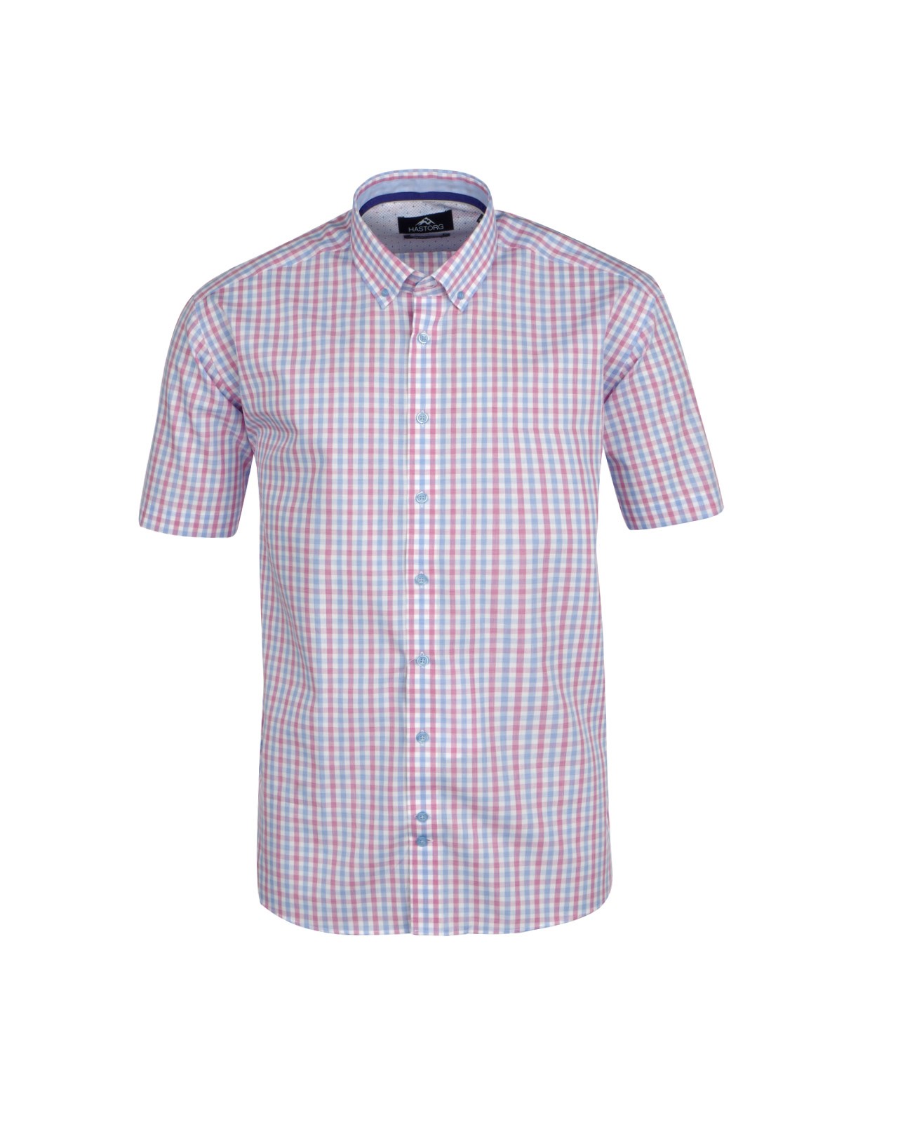 Chemisette casual carreaux bleu: grande taille du 1XL au 4XL