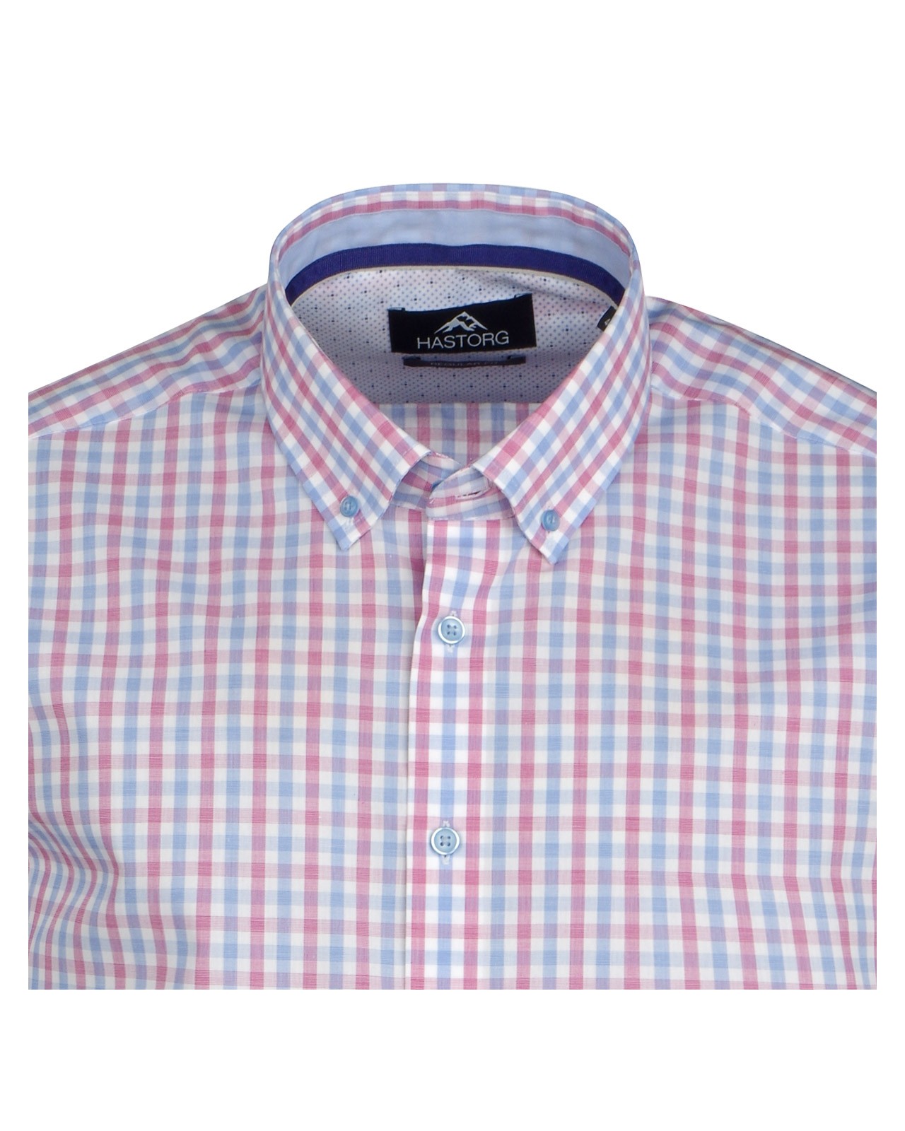 Chemisette casual carreaux bleu: grande taille du 1XL au 4XL