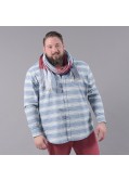 Chemise à rayures bleu: grande taille du 44 (XL) au 52 (5XL)