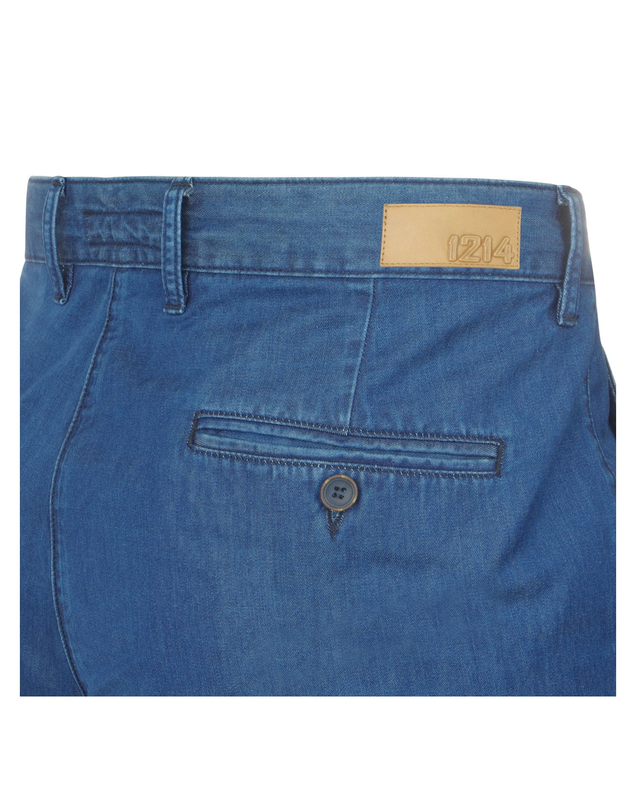 Short avec ceinture bleu indigo: grande taille jusqu'au 64FR (50US)