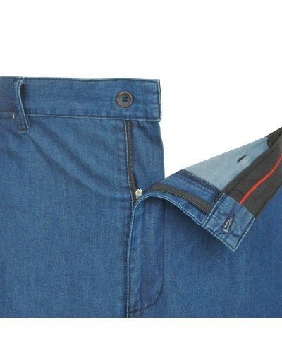 Short avec ceinture bleu indigo: grande taille jusqu'au 64FR (50US)