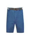 Short avec ceinture bleu indigo: grande taille jusqu'au 64FR (50US)