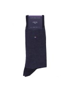 Lot de 2 chaussettes Tommy Hilfiger rayures et marine en coton