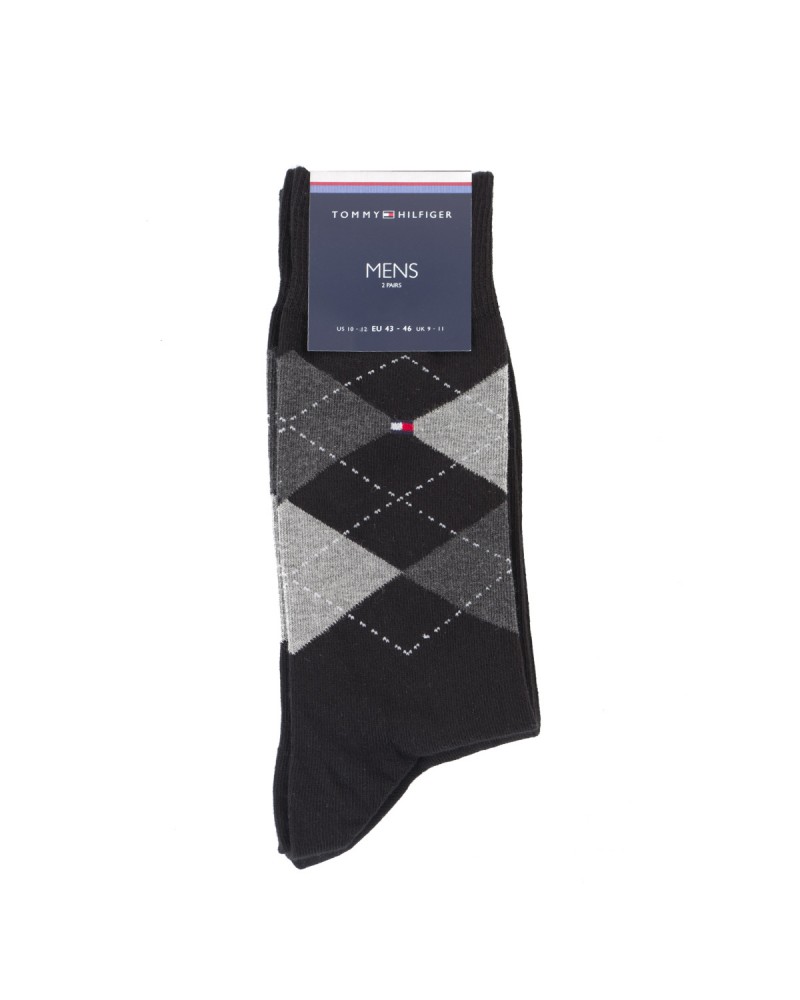 Lot de 2 chaussettes Tommy Hilfiger noires grande taille en coton