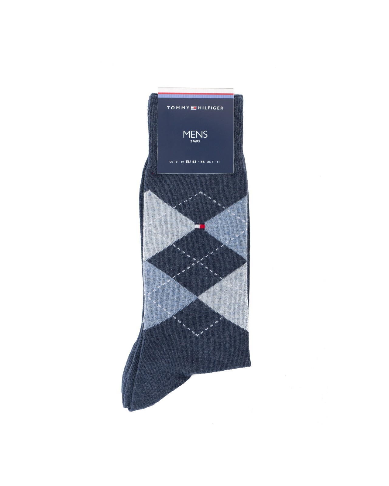 Lot de 2 chaussettes Tommy Hilfiger bleu en coton
