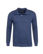 Sweat zippé Mode Monte Carlo grande taille bleu