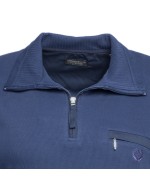 Sweat zippé Mode Monte Carlo grande taille bleu