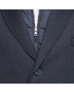 Manteau en laine Bugatti grande taille bleu marine