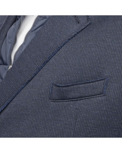 Manteau en laine Bugatti grande taille bleu marine