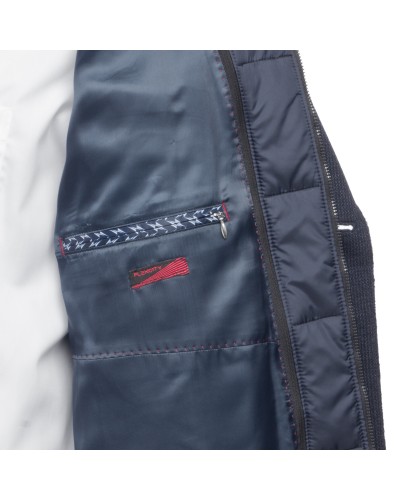 Manteau en laine Bugatti grande taille bleu marine