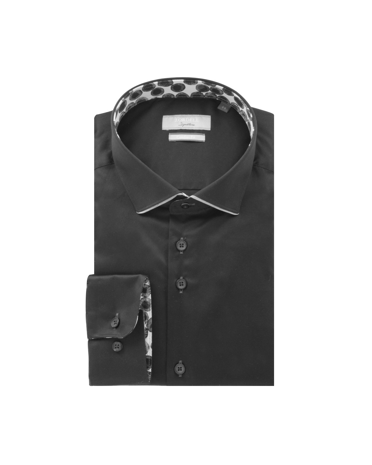 Chemise en twill J.Ordell grande taille noire