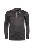 Polo manches longues Maneven pour homme grand noir