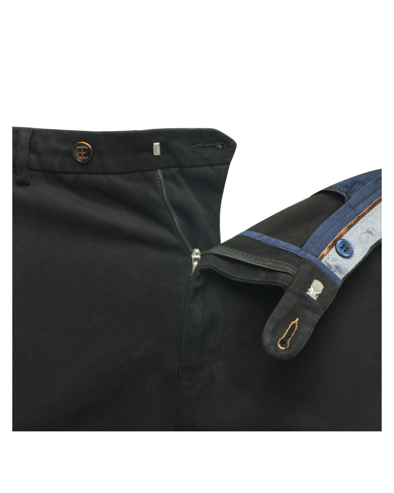 Pantalon chino Bugatti noir grande taille