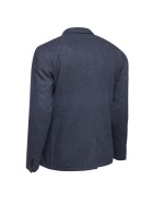 Veste flanelle en laine Trandy grande taille bleue