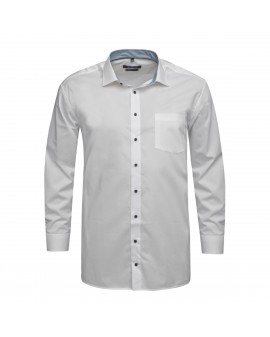 Chemise Maneven manches extra-longues 72 cm blanche avec opposition
