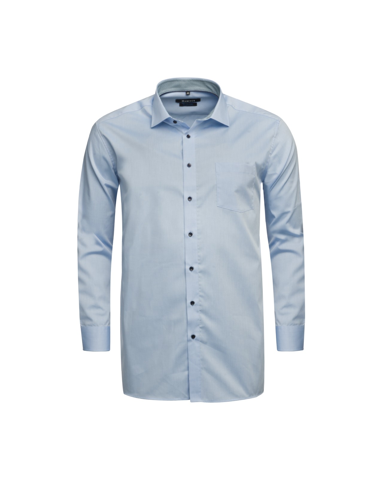 Chemise Maneven manches extra-longues 72 cm bleue avec opposition