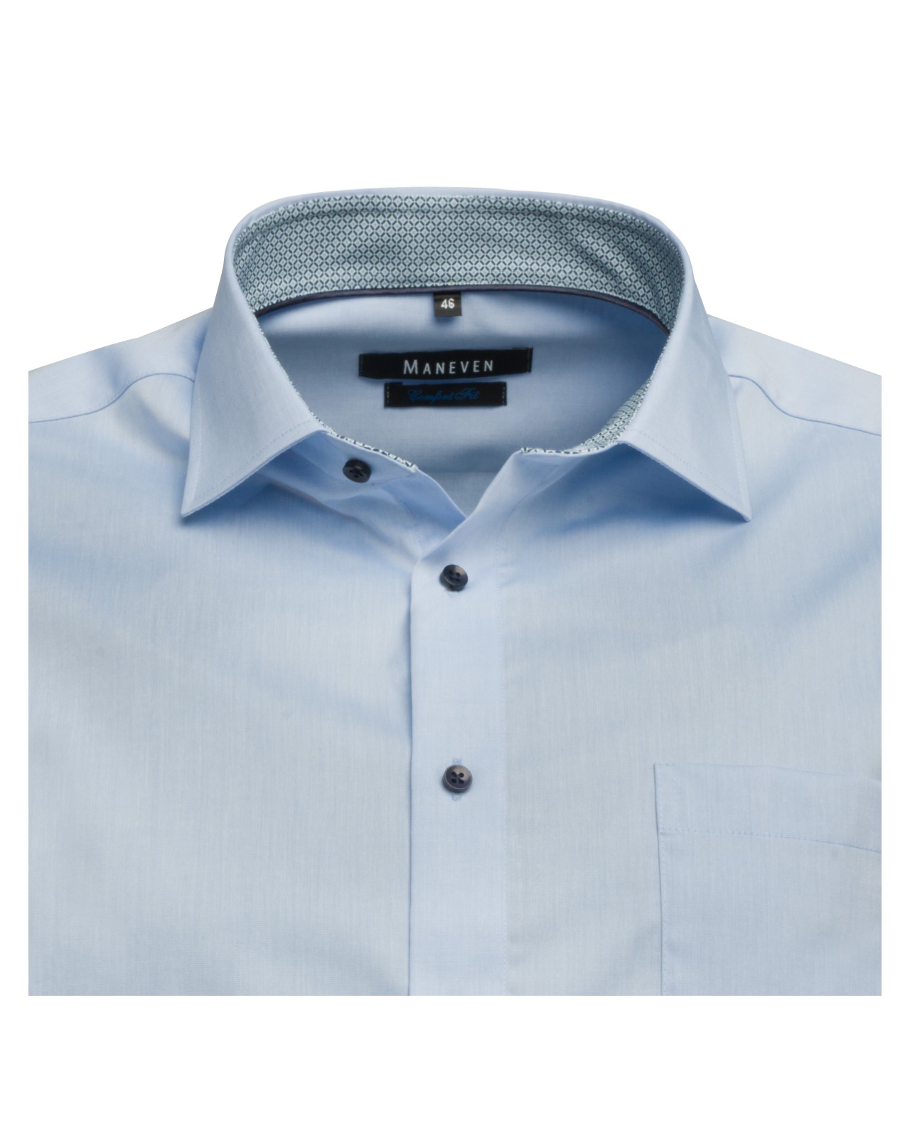 Chemise Maneven manches extra-longues 72 cm bleue avec opposition