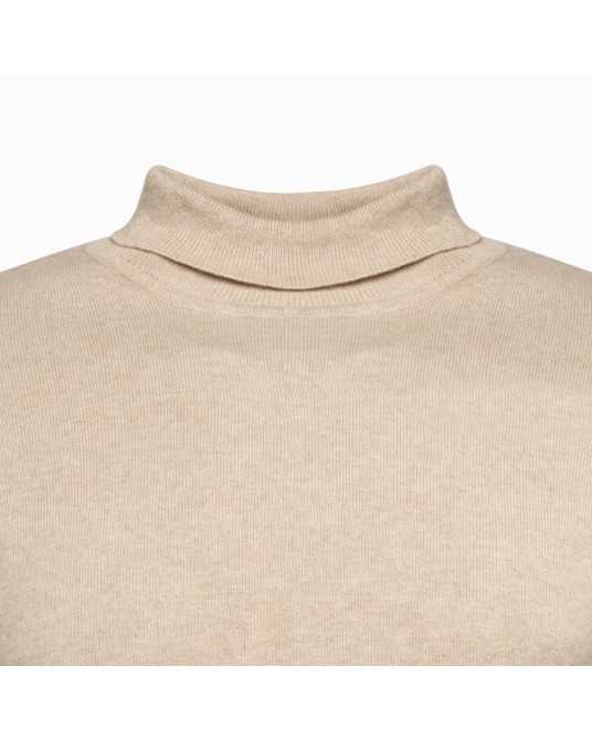 Pull coton cachemire Maneven grande taille beige