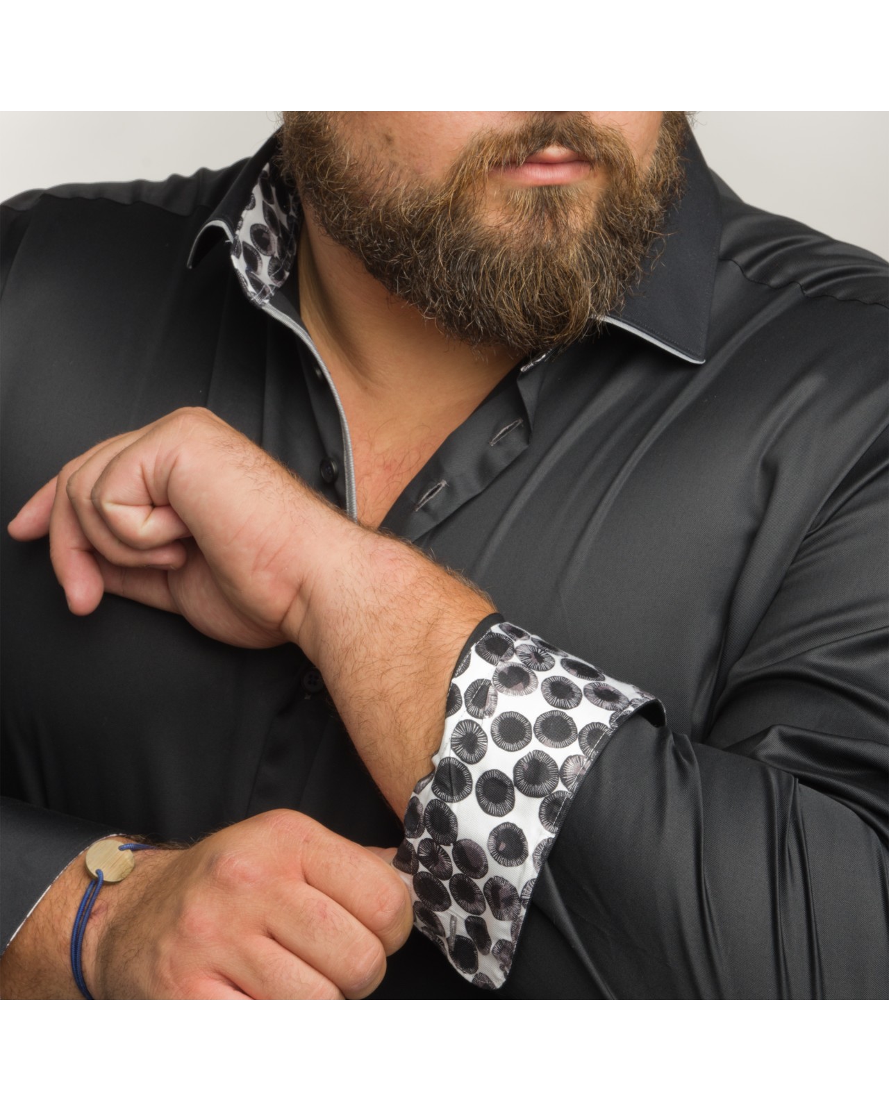 Chemise en twill J.Ordell grande taille noire