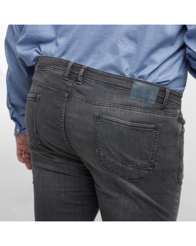 Jean super stretch CM grande taille gris