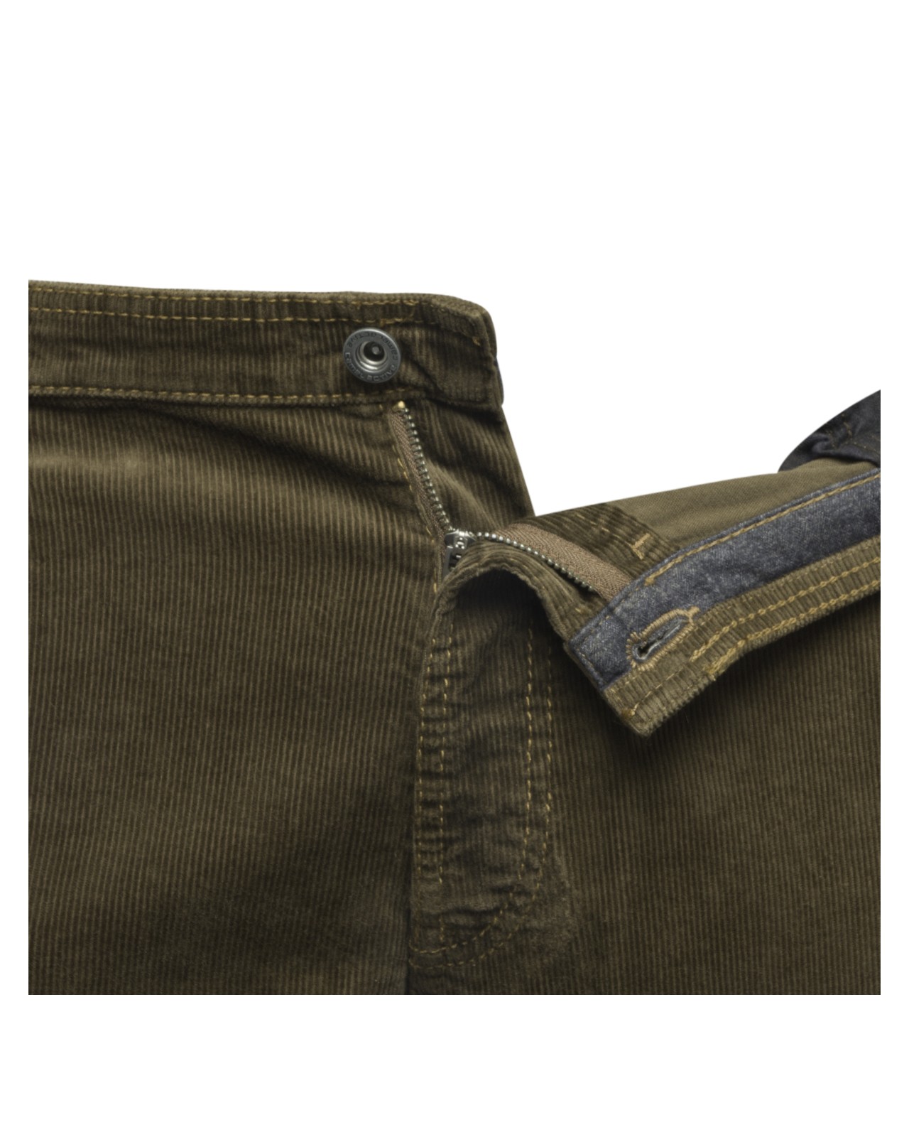 Pantalon 5 poches en velours CM grande taille kaki