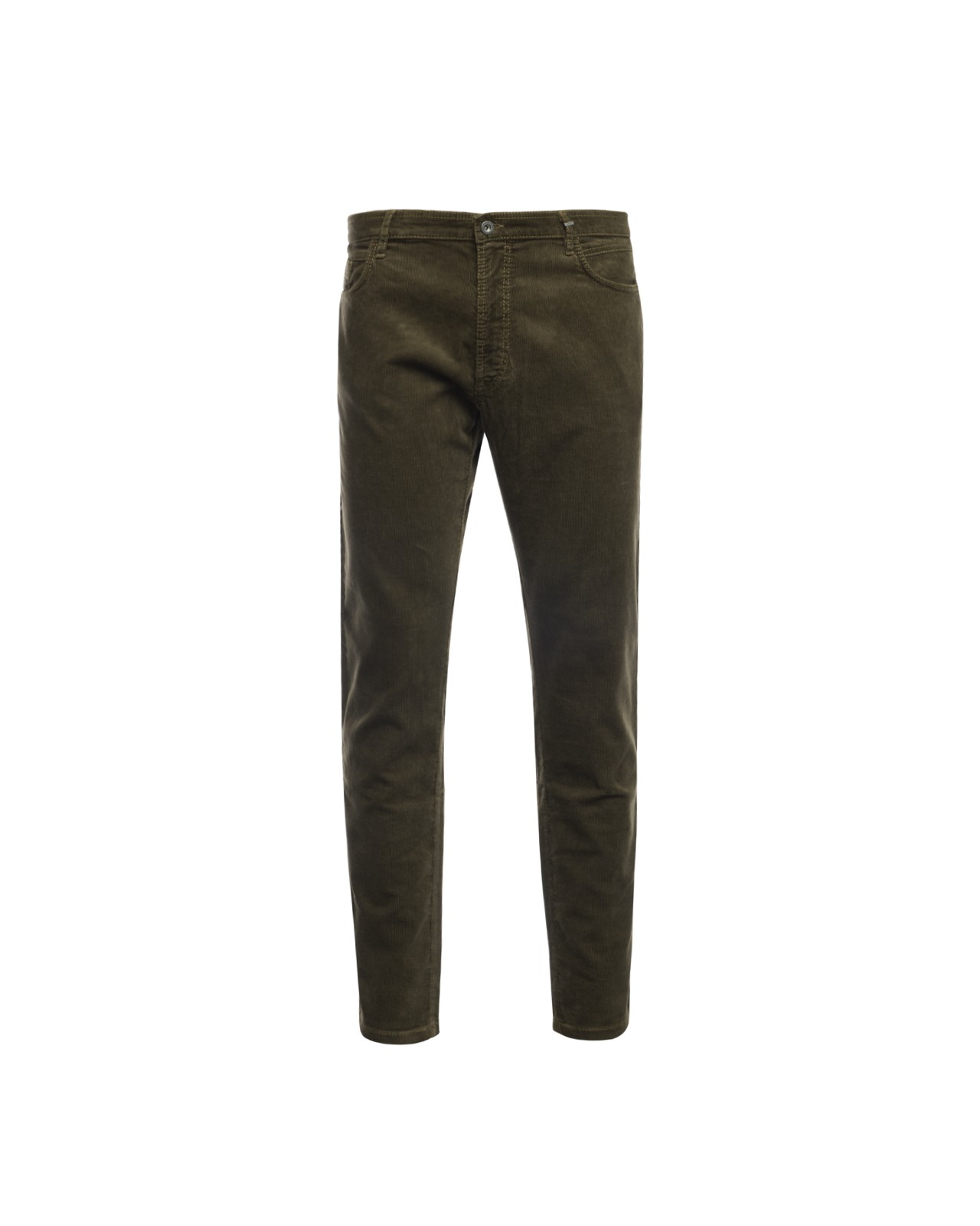 Pantalon 5 poches en velours CM grande taille kaki