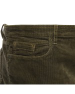 Pantalon 5 poches en velours CM grande taille kaki