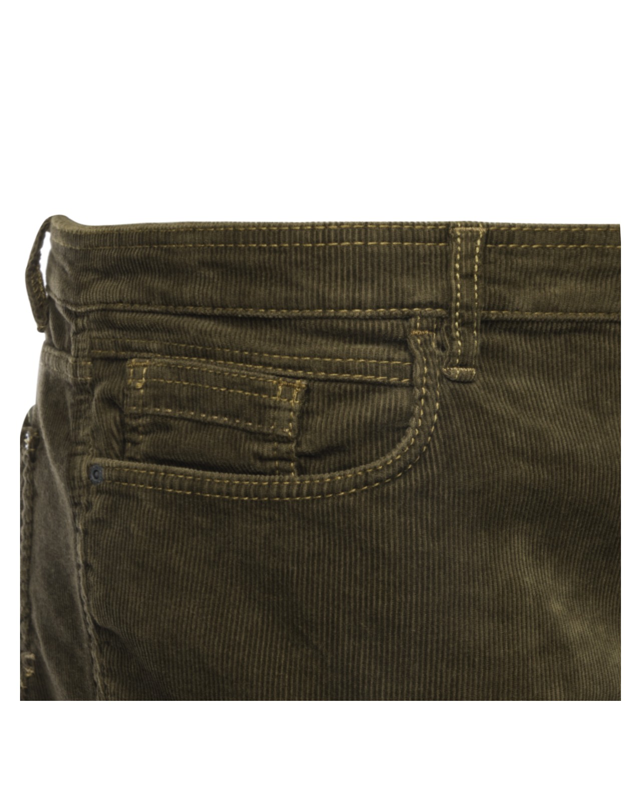 Pantalon 5 poches en velours CM grande taille kaki