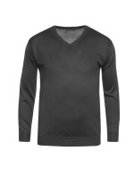 Pull en laine Mode Monte Carlo grande taille col V noir