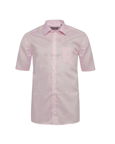 Chemisette chambray Maneven grande taille en coton rose