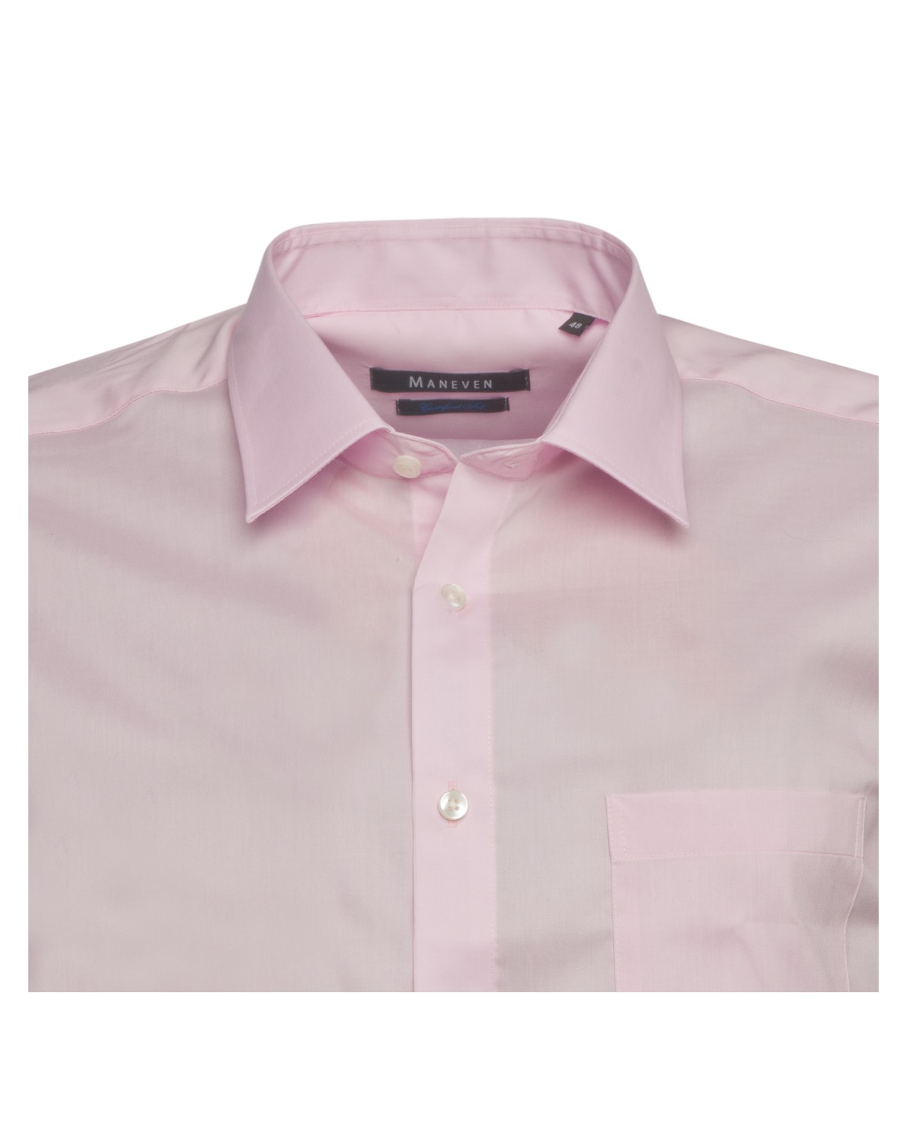 Chemisette chambray Maneven grande taille en coton rose