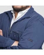 Sweat zippé Mode Monte Carlo grande taille bleu