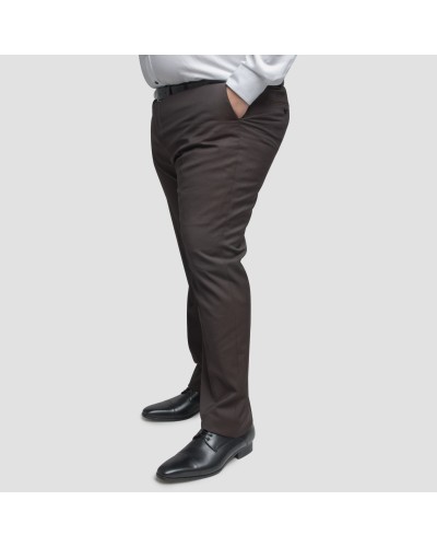 Pantalon de costume Digel marron grande taille