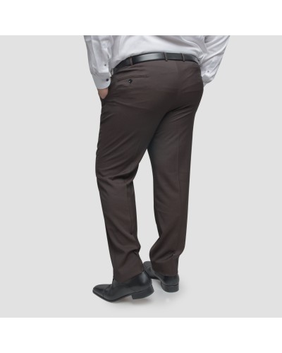 Pantalon de costume Digel marron grande taille