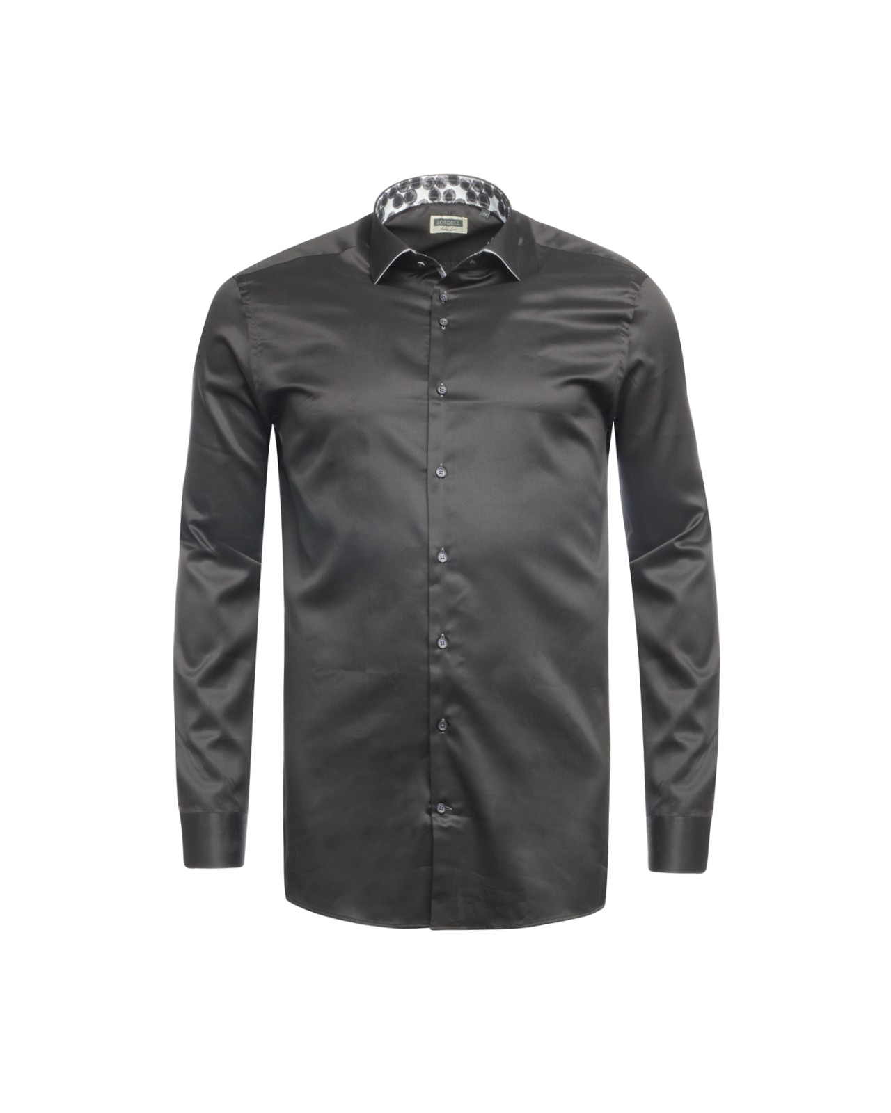Chemise cintrée en twill J.Ordell manches extra-longues 72 cm noire