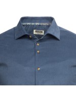 Chemise velours côtelé J.Ordell manches extra-longues 72 cm bleue