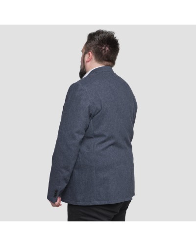 Veste flanelle en laine Trandy grande taille grise