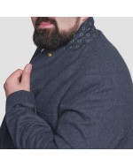 Veste flanelle en laine Trandy grande taille grise