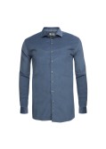 Chemise velours côtelé J.Ordell grande taille bleue