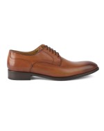 Chaussures derby patiné spécial pieds larges Paul Edwards bout rond grande taille cognac