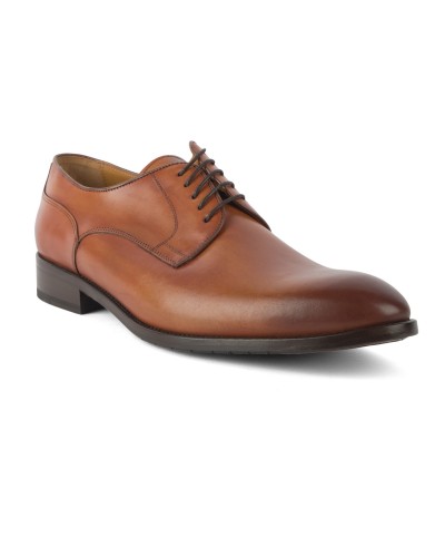 Chaussures derby Paul Edwards bout rond grande taille cognac
