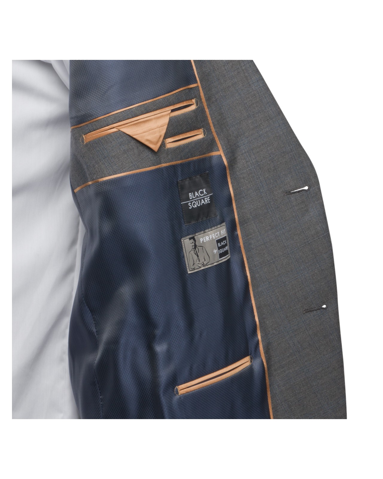 Veste de costume Black Square grande taille grise