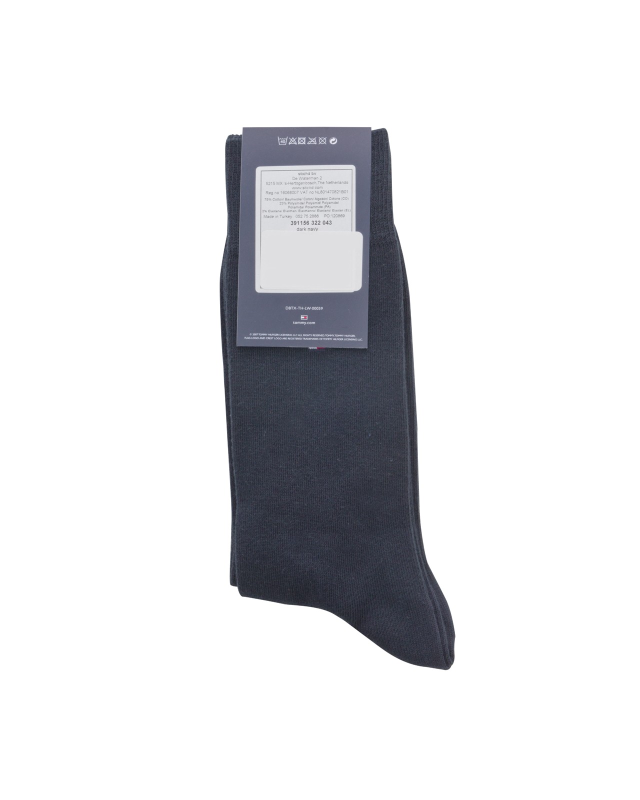 Lot de 2 chaussettes Tommy Hilfiger marine et carreaux grande taille