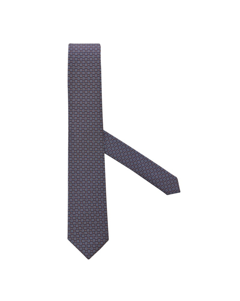 Cravate extra-longue 160 cm Maneven en soie jacquard cuivre