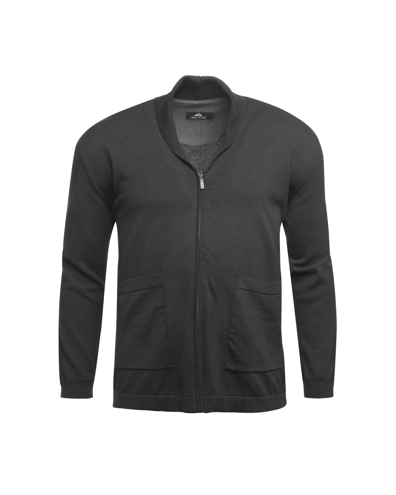 Gilet cardigan en coton Hastorg grande taille anthracite