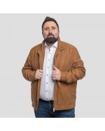 Blouson suédine S4 grande taille marron