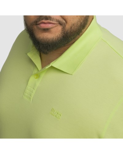 Polo piqué Hugo Boss grande taille jaune lime